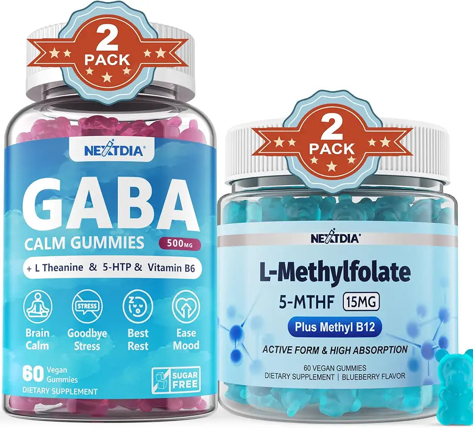 GABA 500 mg + L-MethylFolate 15mg Gummies 4 Pack Z689