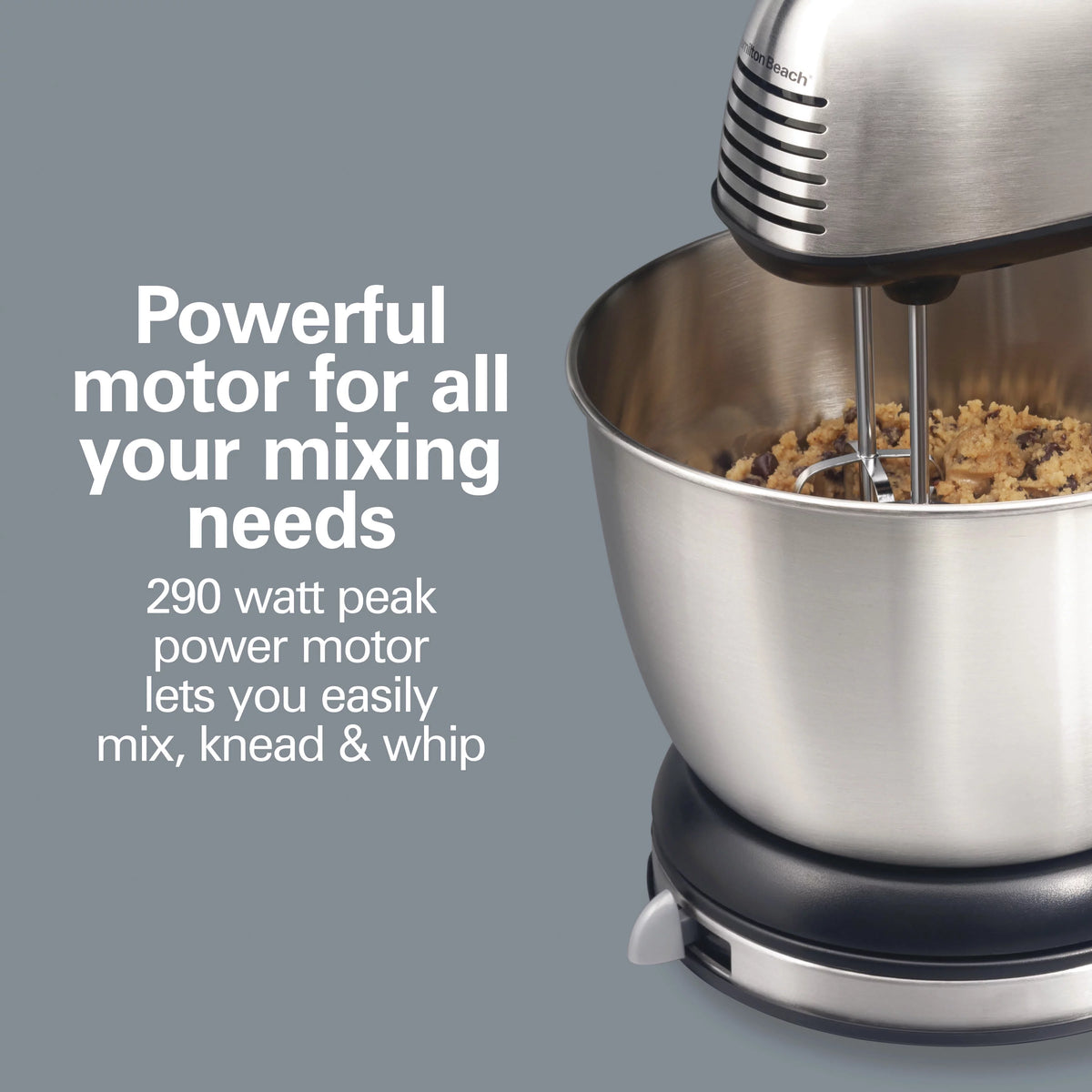 Stand Mixer, 4 Quart Stainless Steel Bowl, 6 Speeds, Black S49716