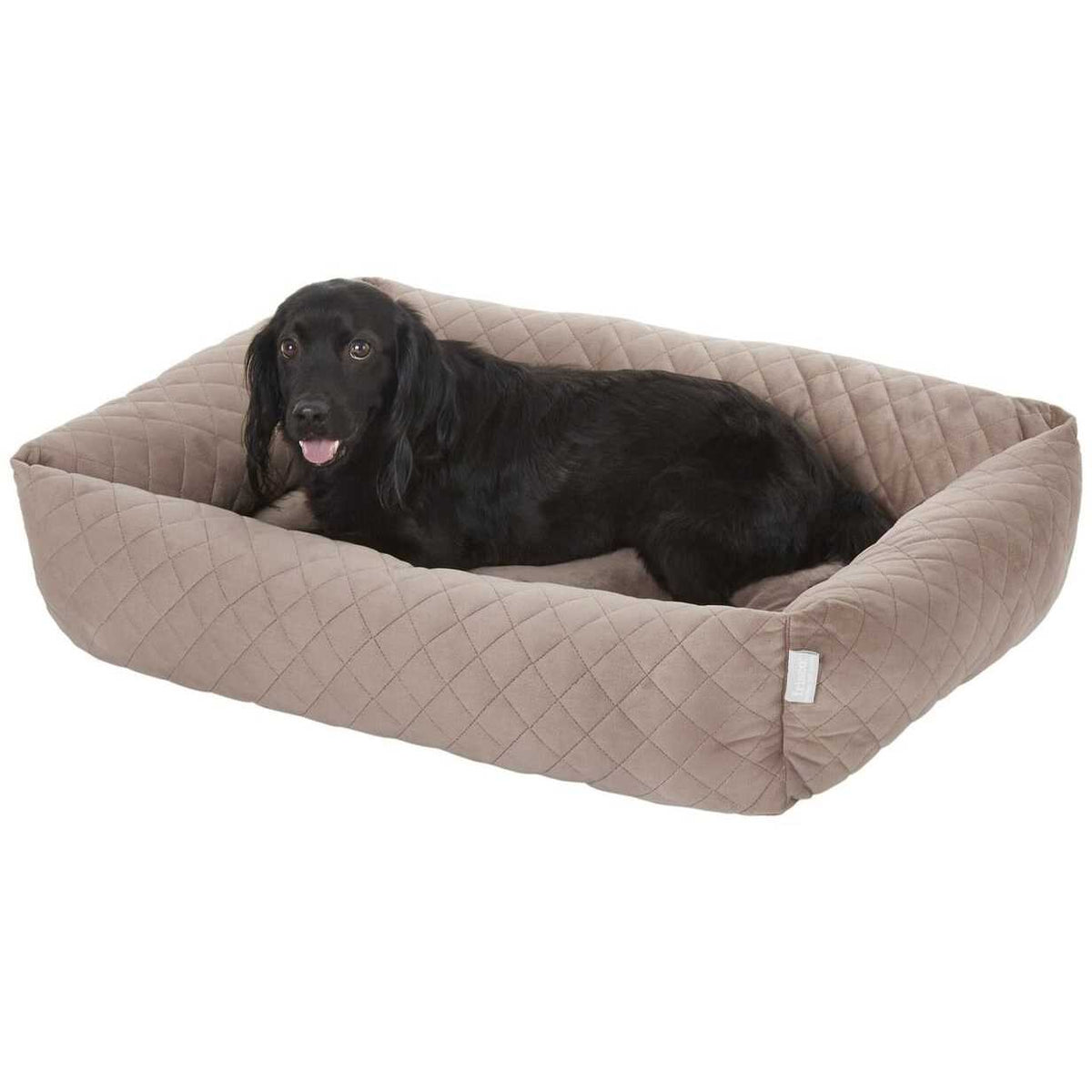 Velvet Rectangular Bolster Cat Dog Bed Q237