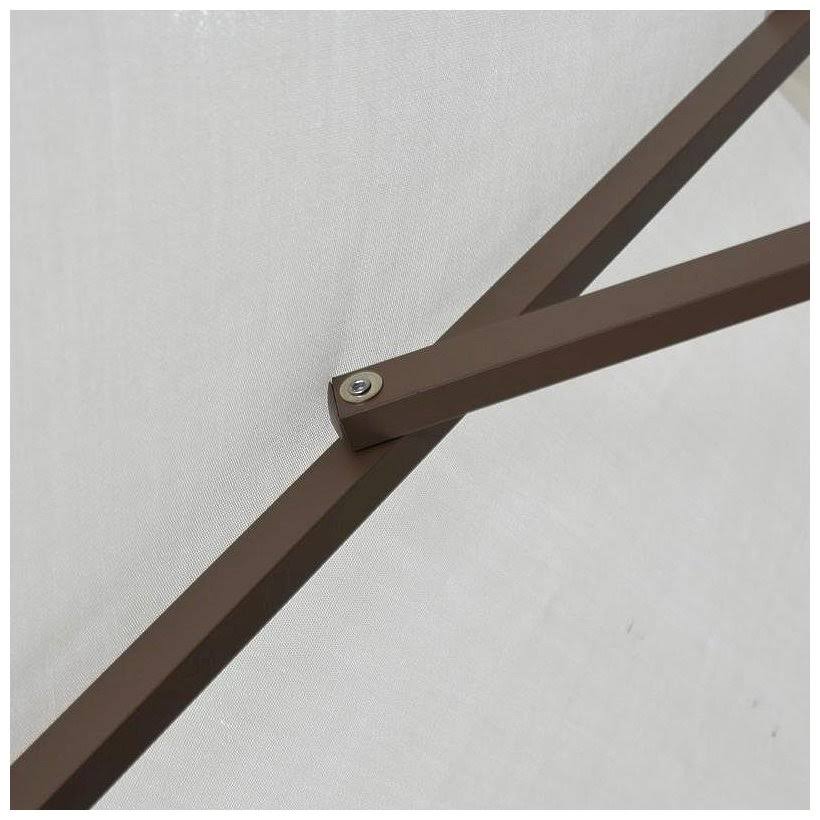 Bronze Aluminum Pole Patio Umbrella with Push Button Tilt Crank Lift O224123
