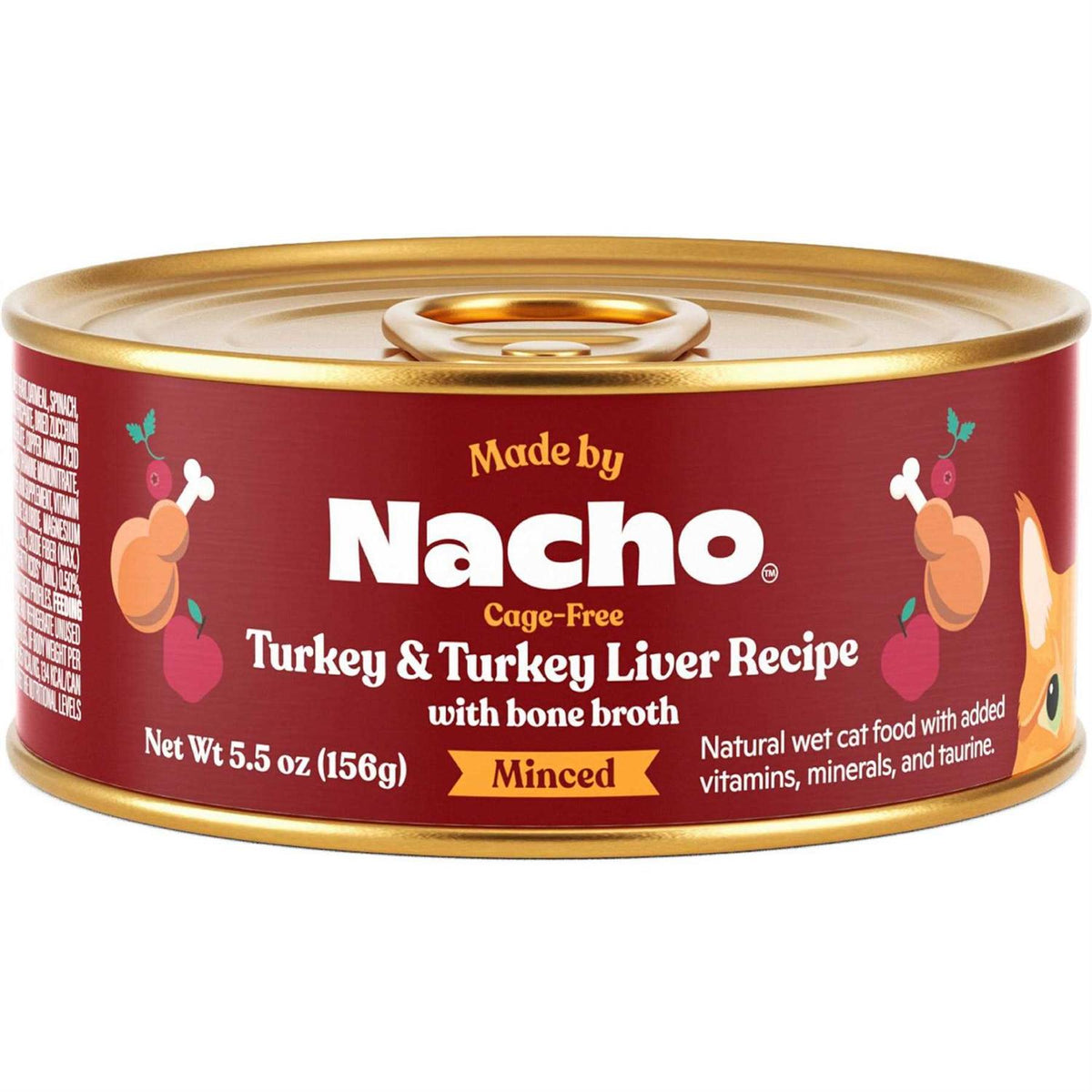 Cage-Free Turkey & Turkey Liver Recipe Minced Wet Cat Food N936