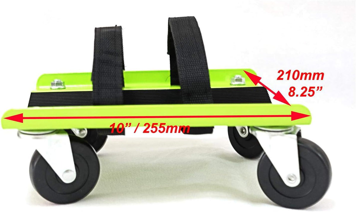 Snowmobile Dolly with 2.5" PVC Swivel Casters and Rubber Pad and Straps L68579