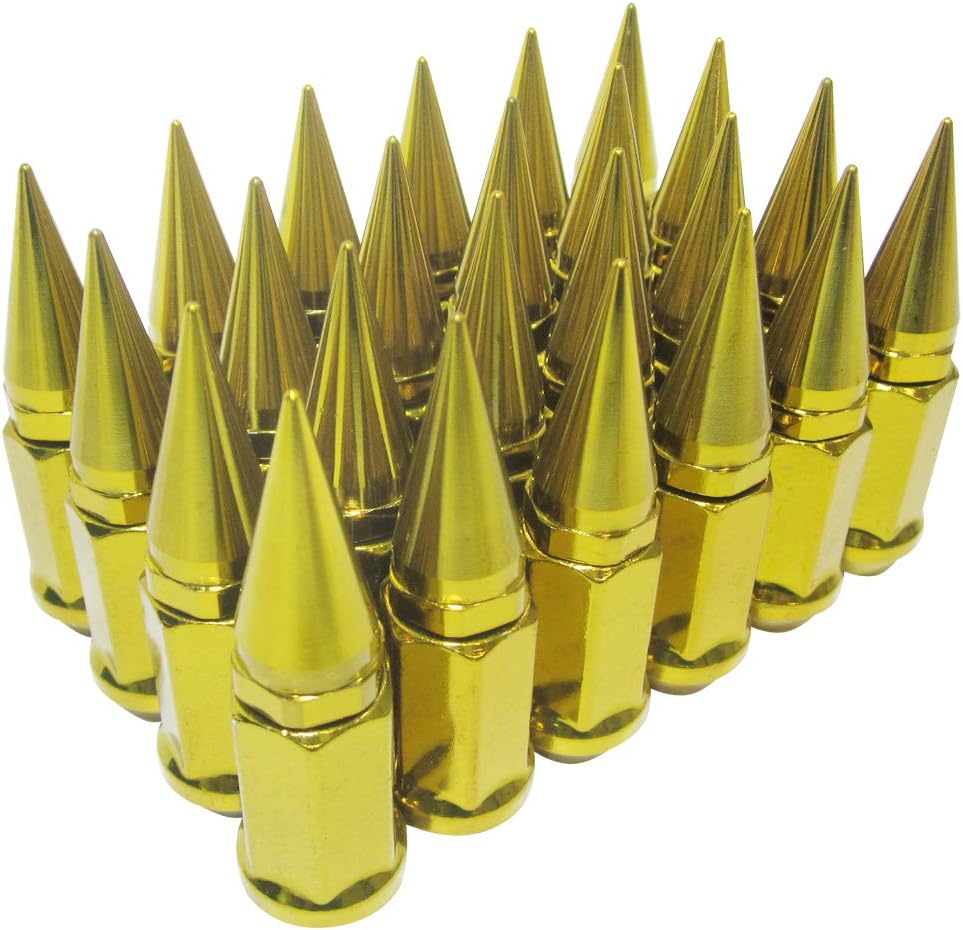24 pc Extended Spike Lug Nut Conical Seat Hex 3/4 I529