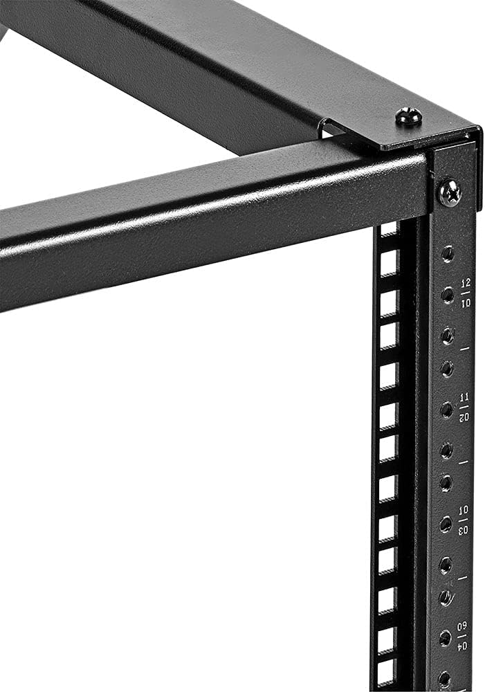 Black Steel 9U Wall-Mount Open Frame Network Equipment Rack J196740