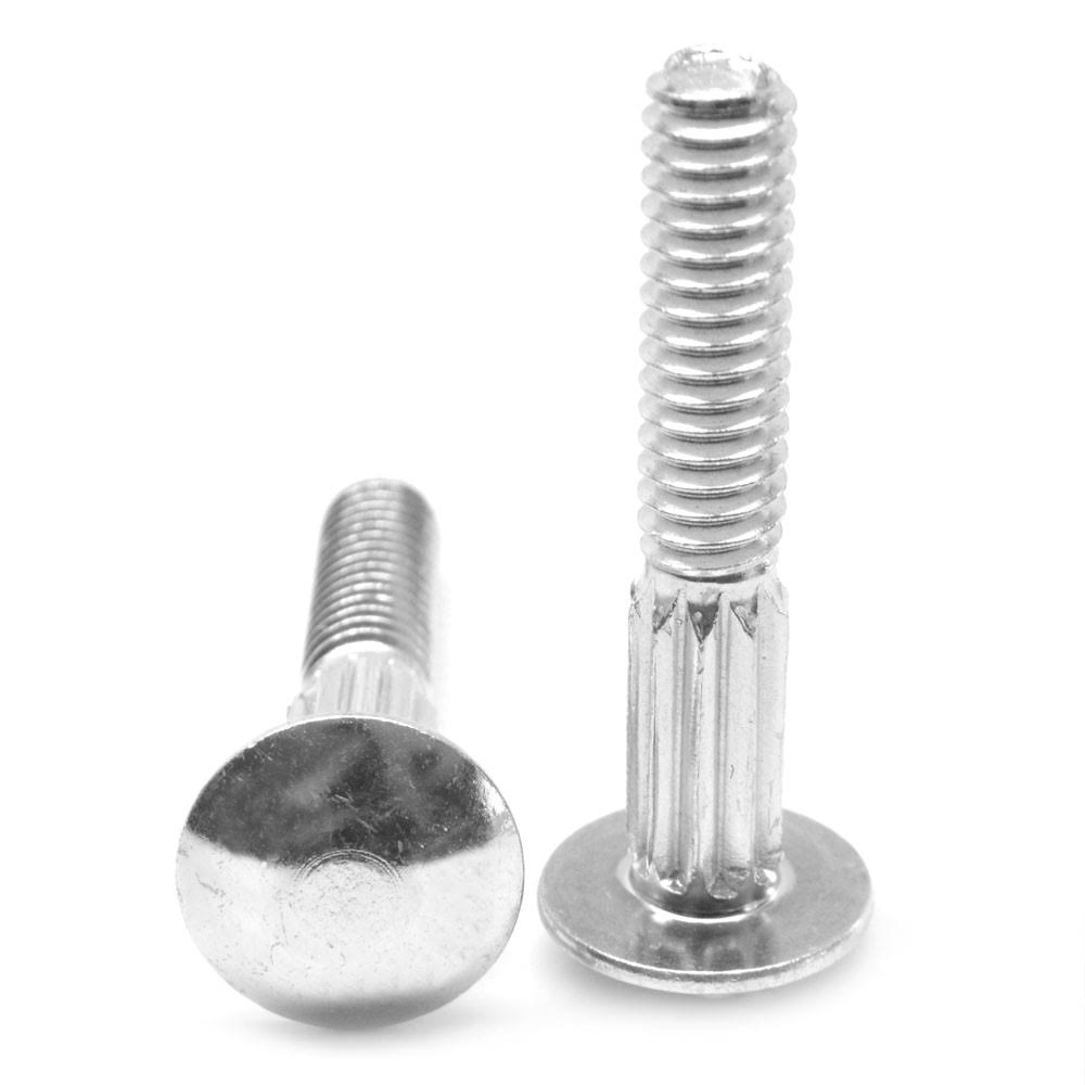 3/8-16 x 1 1/2 Coarse Thread Rib Neck Carriage Bolt Stainless Steel 18-8 Pk 100 F732535