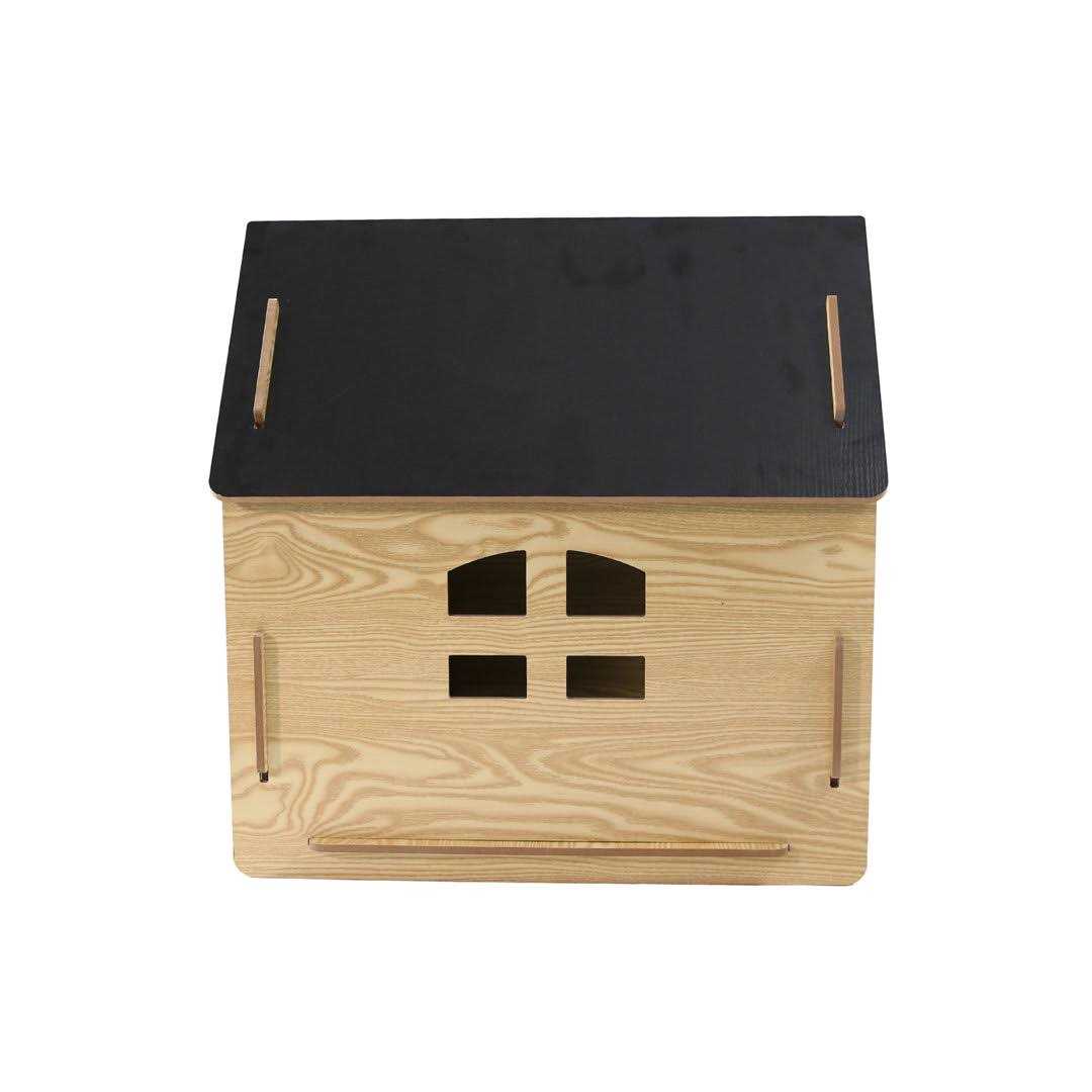 Wooden Pet House with Roof and Lockable Door R2563