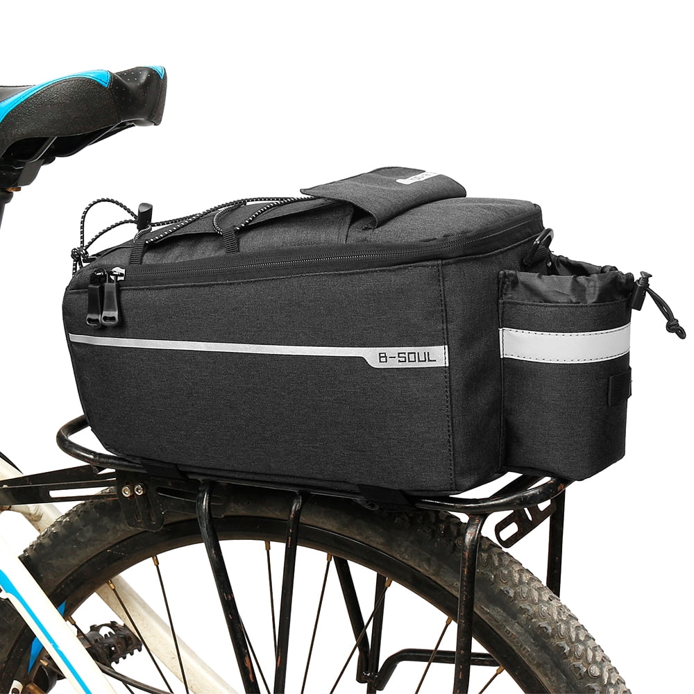 Insulated Trunk Cooler Bag Cycling Bicycle Rear Rack Storage Luggage Bag Reflective MTB Bike Pannier Bag Shoulder Bag E1286