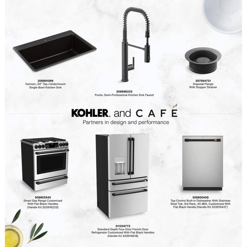 Double Wall Oven Handle Kit in Flat Black G4315