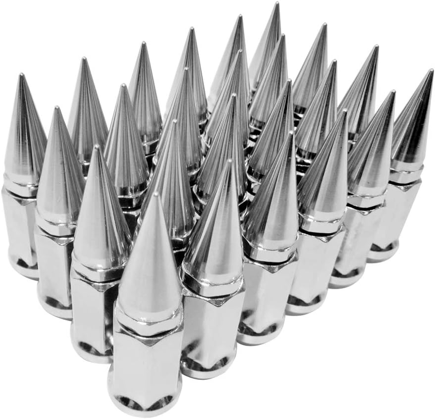 24 pc Extended Spike Lug Nut Conical Seat Hex 3/4 I529
