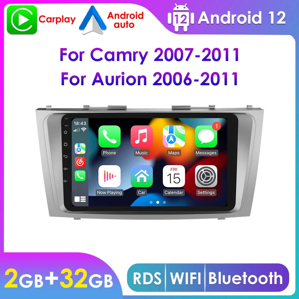 9 Touch Screen 2+32GB GPS Navigation Android 12 Car Stereo Radio W424