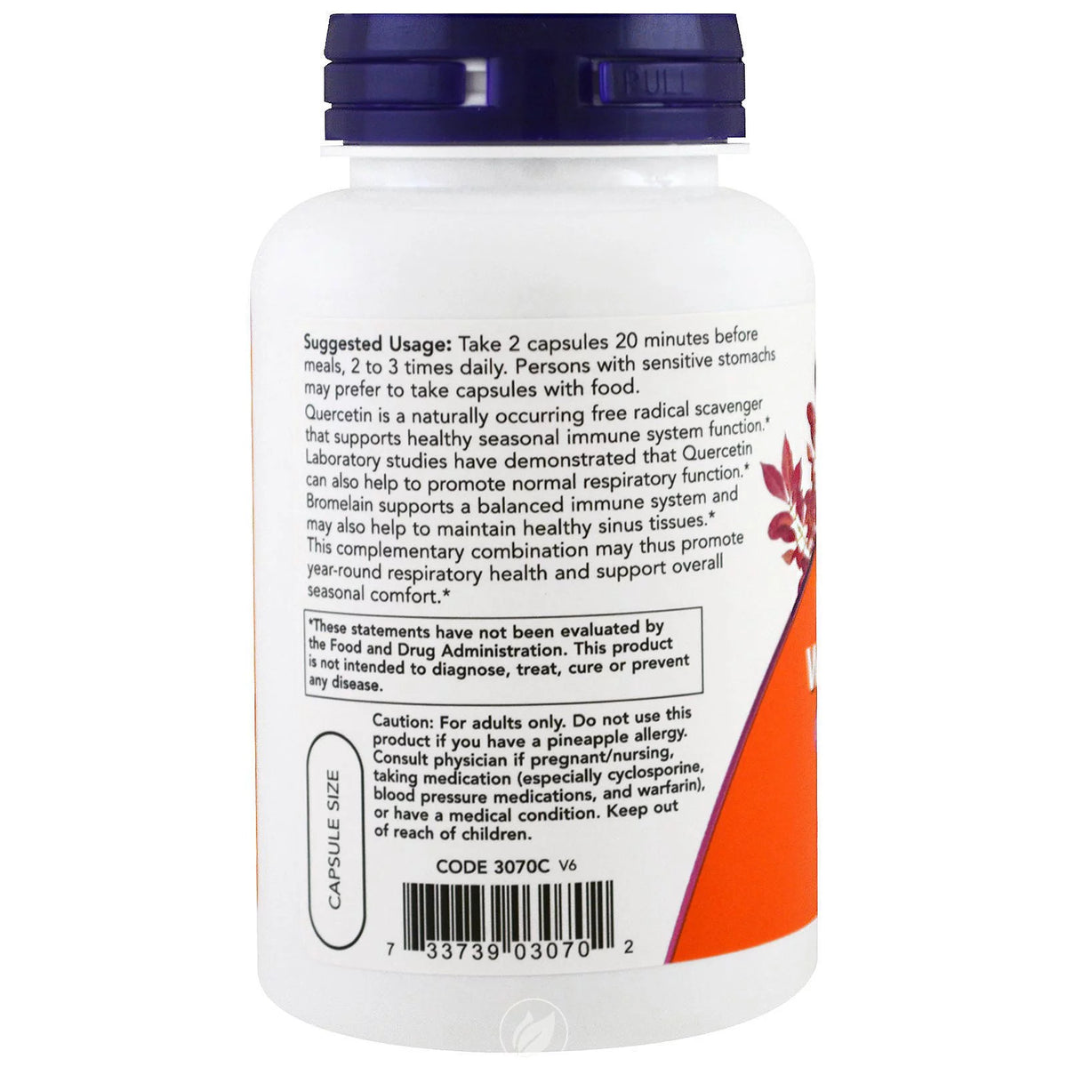 Quercetin with Bromelain 120 Veggie Caps L128776