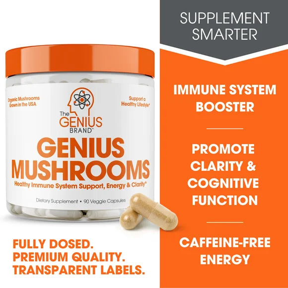 Mushroom Nootropic Brain Supplement with Lions Mane, Reishi, Cordyceps T952