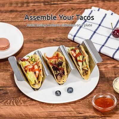 18/8 Stainless Steel Taco Holder Stand Set of 6 L93238