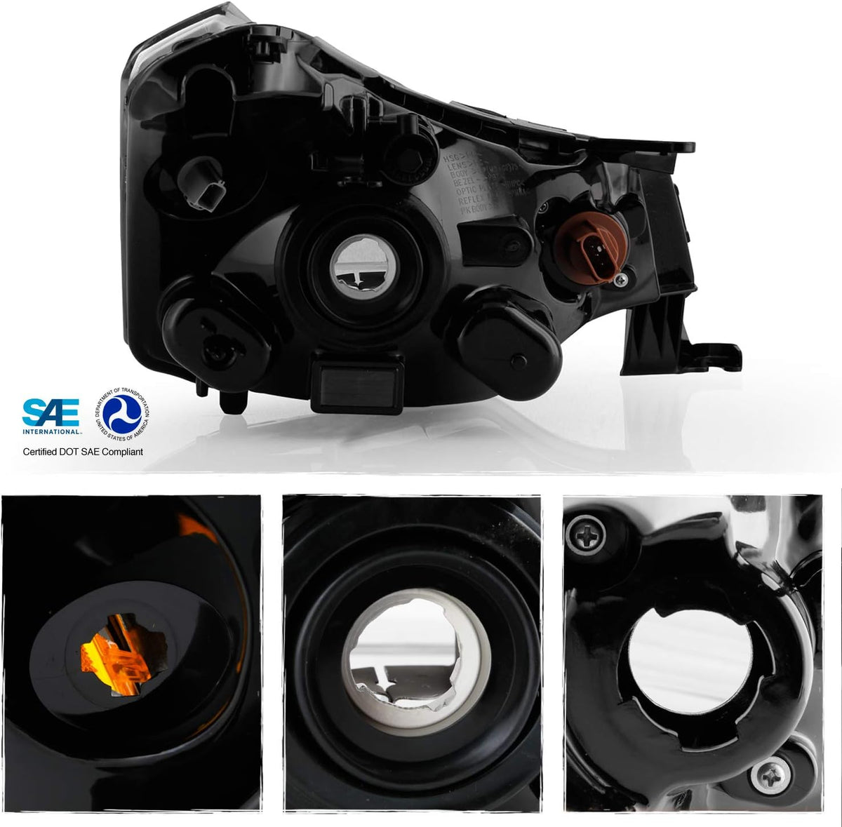Black Factory Style Headlights Pair U570605
