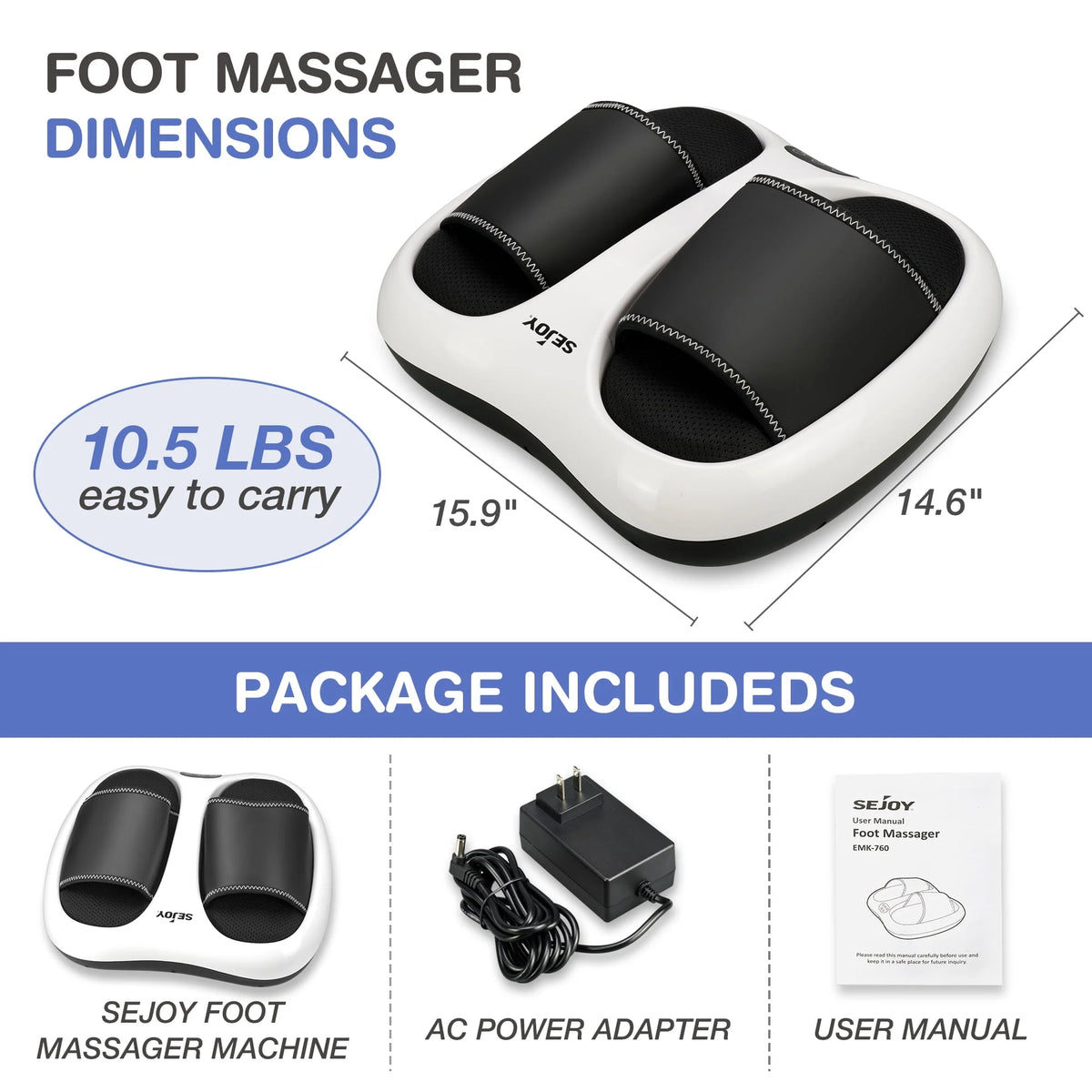 Shiatsu Foot Massager with Heat & Air Compression V899722