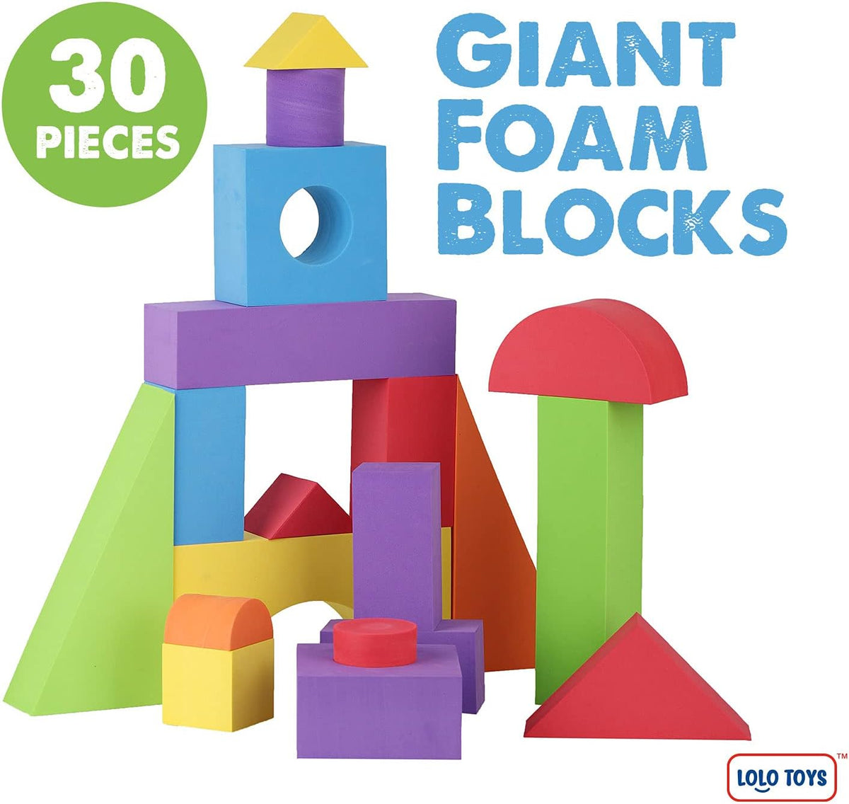 30 Piece Giant Jumbo Building Blocks for Toddlers X3894