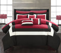 10-Piece Color Block Comforter Set King V913051