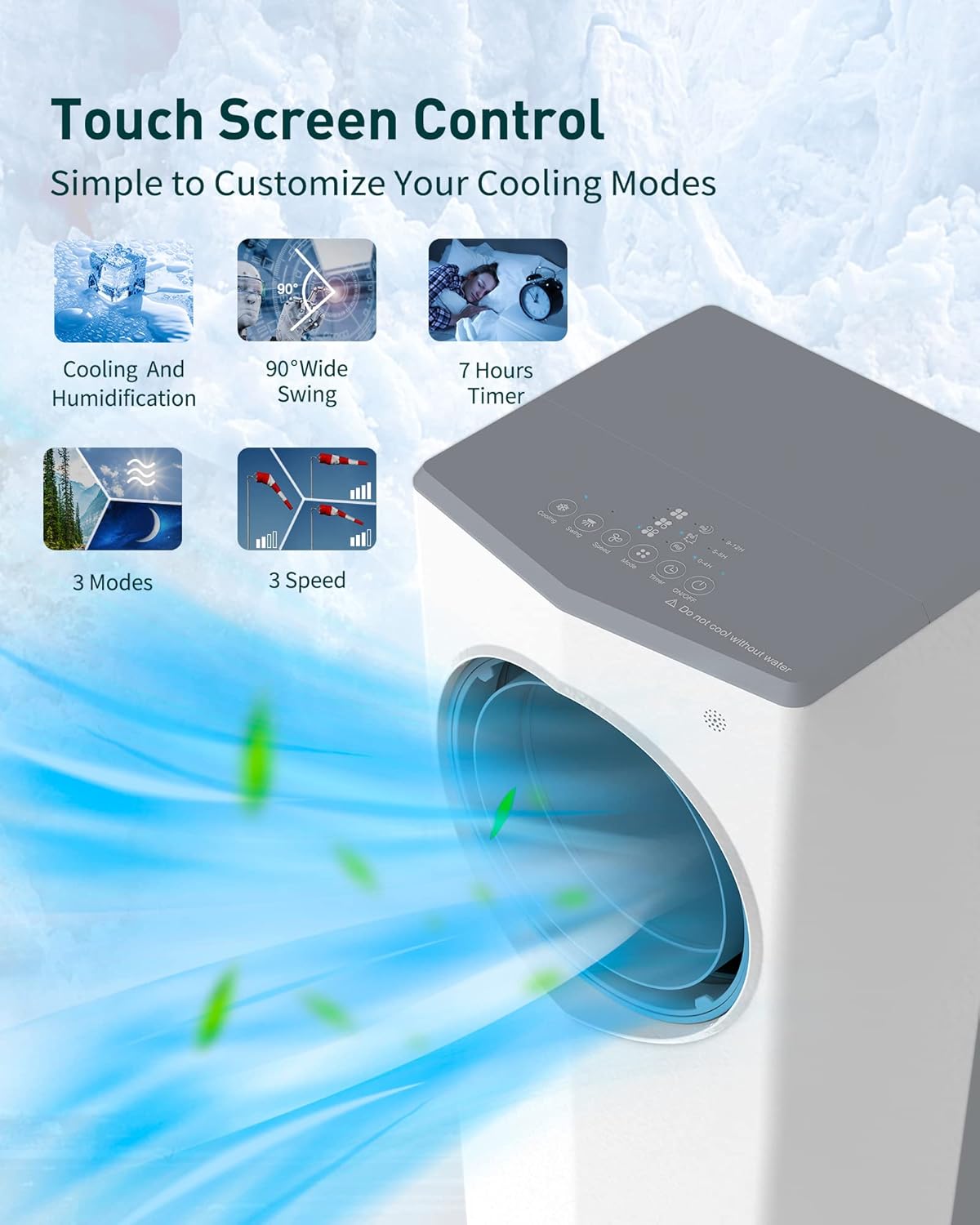 3-in-1 Portable Evaporative Air Cooler Fan with Remote Control U479