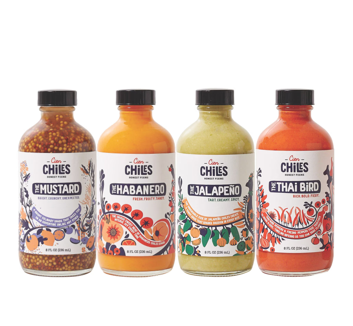 4 Pack 8 FL OZ Bottles All Natural Non GMO Gluten Free H1658