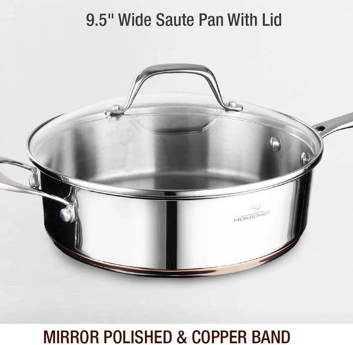 10-Piece Nickel Free Stainless Steel Cookware Set S225