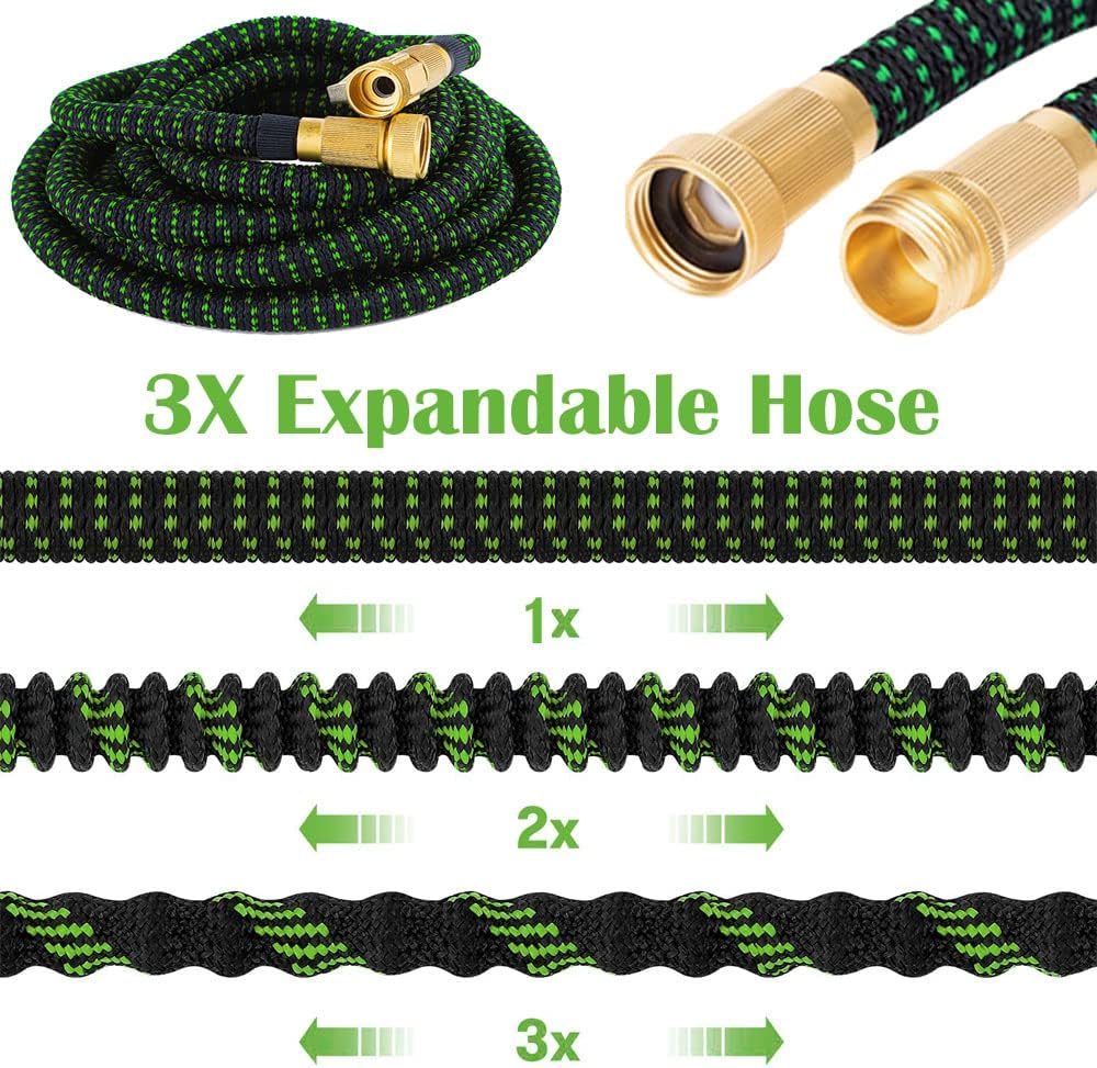 100FT Pack of 2 Expandable Garden Hose with Spray Nozzle N514