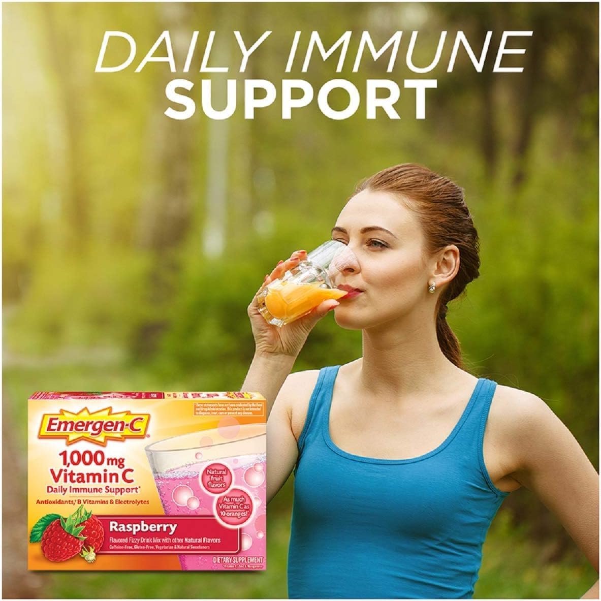 1000mg Vitamin C Powder, Raspberry Flavor, 0.32 Ounce (Pack of 30) R172448
