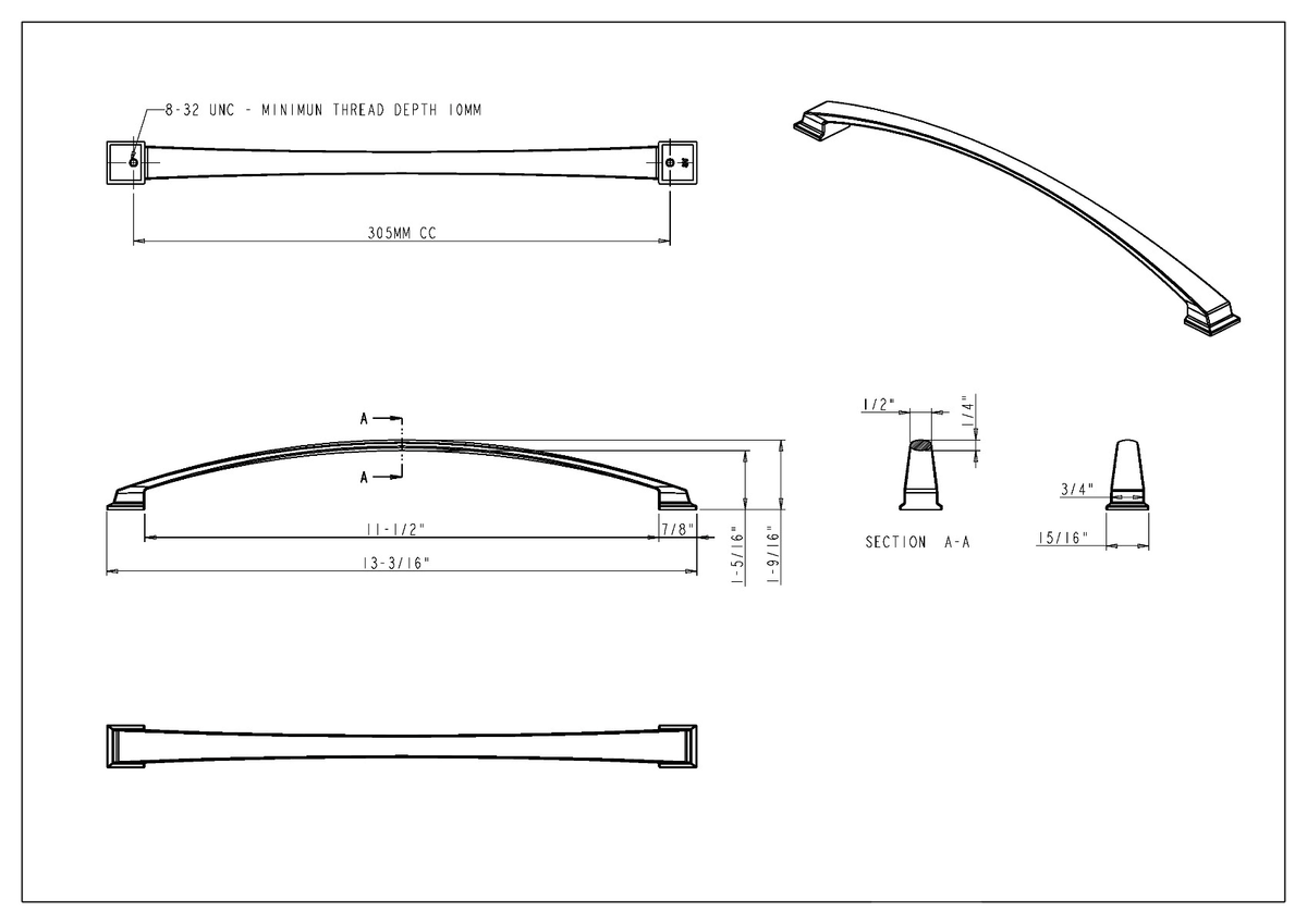 Satin Bronze Cabinet Pull J760388