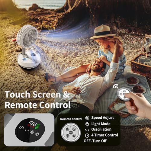 8" Portable Fan Battery Operated Foldable Fan H643828