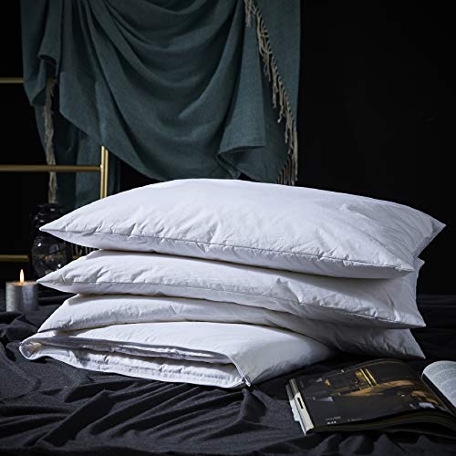 King Size Goose Feather Pillow with Cotton Cover O1946