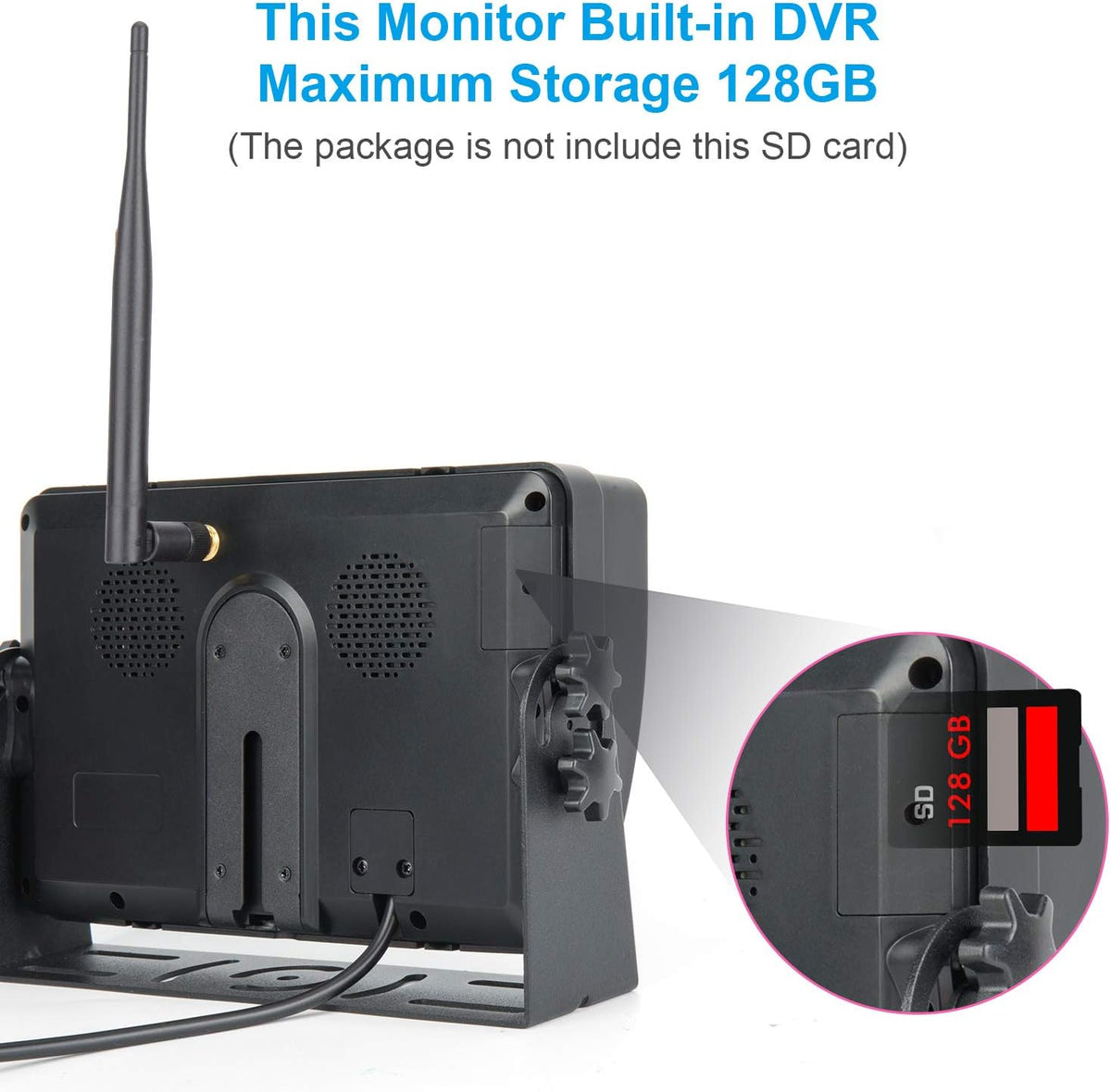Digital Wireless Backup Camera with 7 inch DVR Monitor F406994