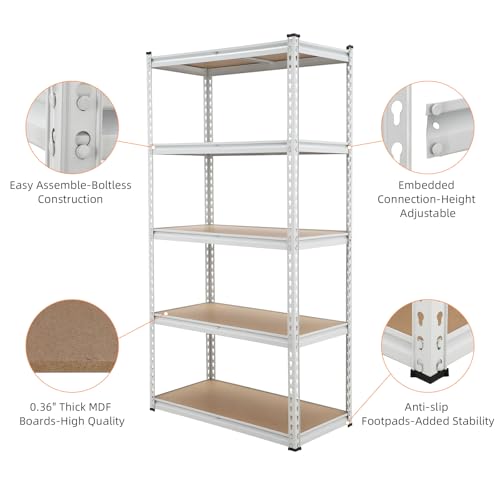 5-Tier Adjustable Heavy Duty Storage Shelves S87765