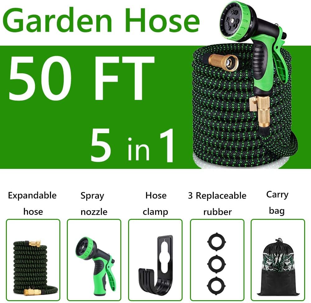 100FT Pack of 2 Expandable Garden Hose with Spray Nozzle N514