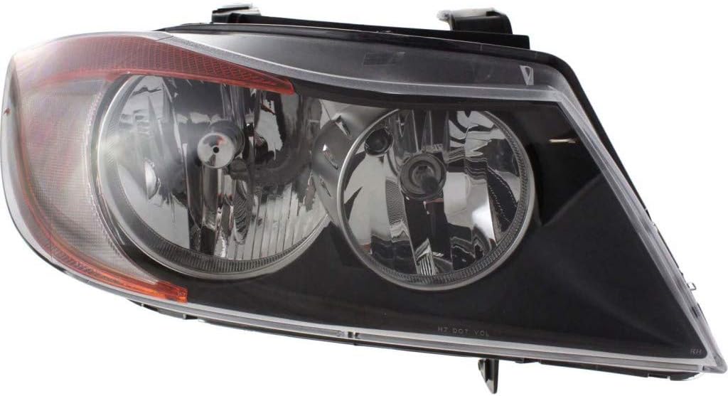 2006 BMW 325xi Headlight Assembly Passenger Side Black Housing Q11255