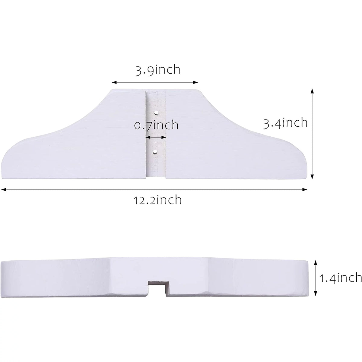 Wood Room Divider Stand 2PCS White I7796