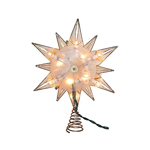10-Light 12-Point Capiz Star Treetop L544927