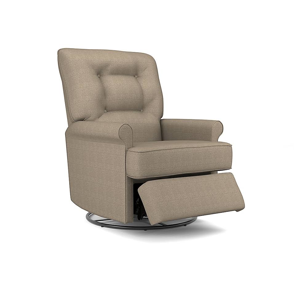 Tan Swivel Glider Recliner L2622