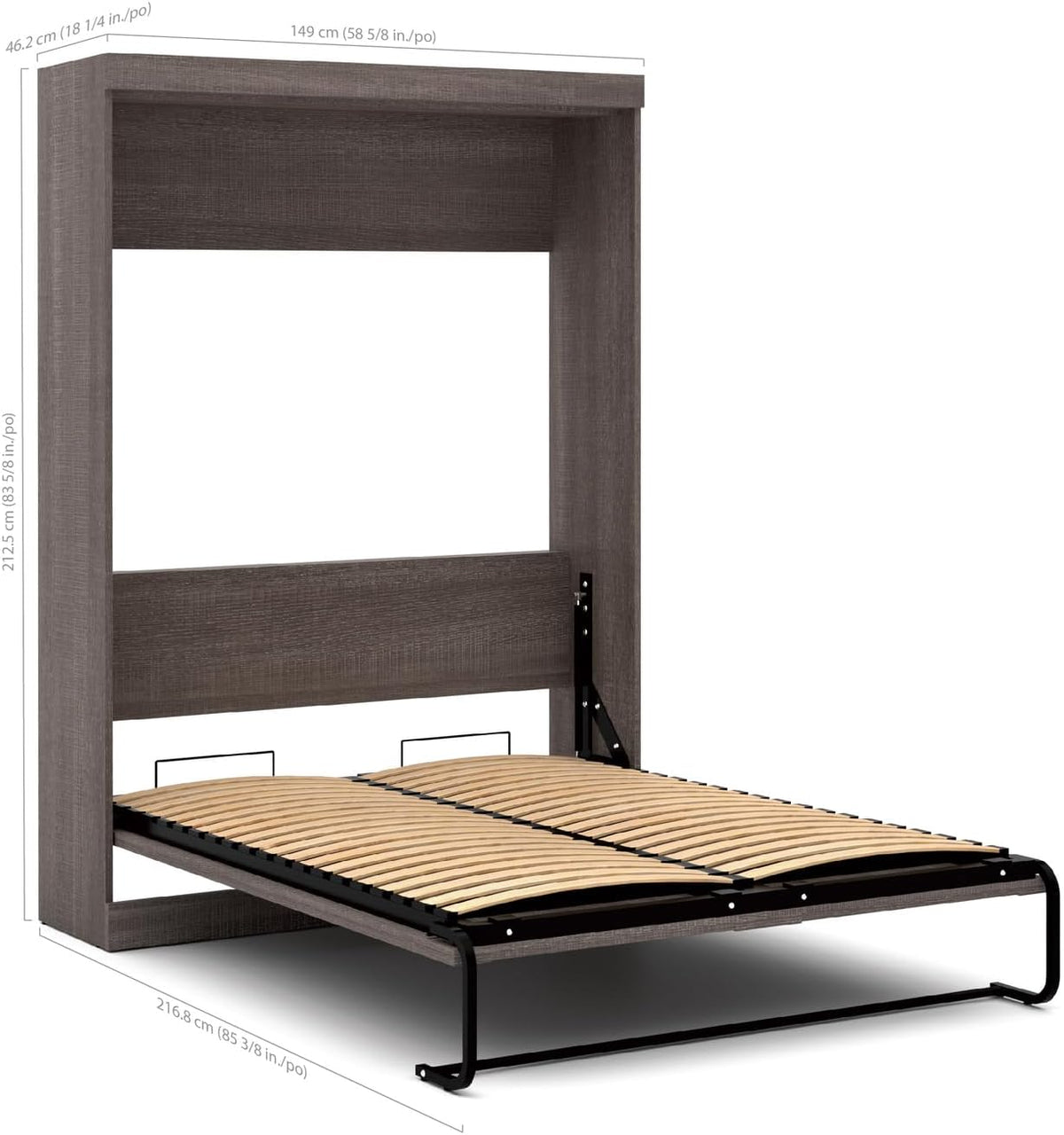 109" Full Wall Bed Kit in Bark Gray O22086