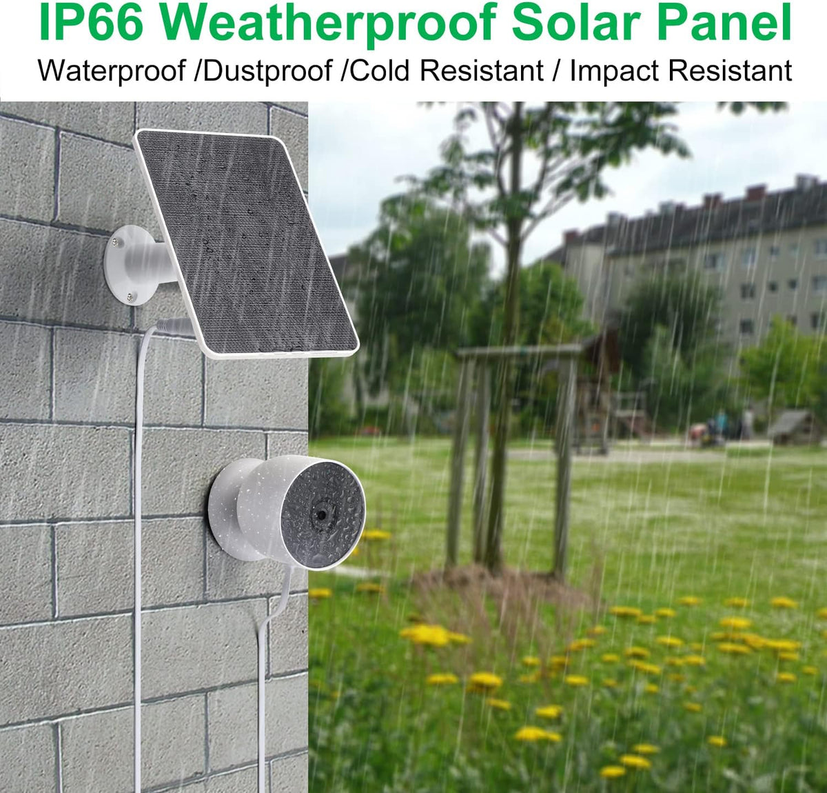 3PACK White IP65 Weatherproof Solar Panel D23890