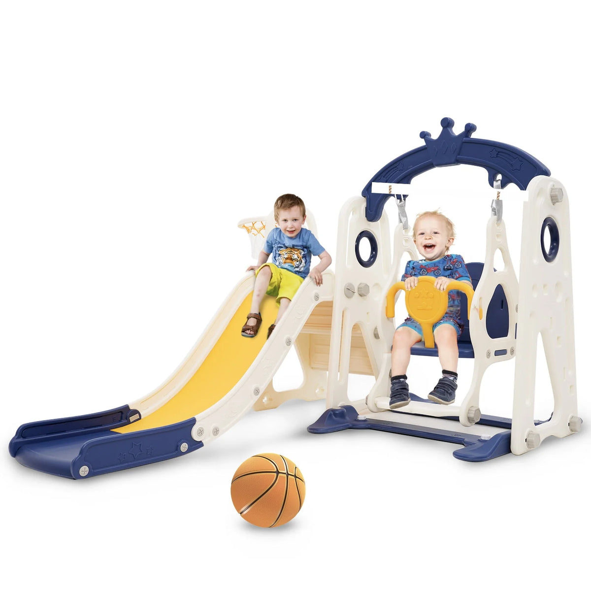 4 in 1 Toddler Slide and Swing Set M1586
