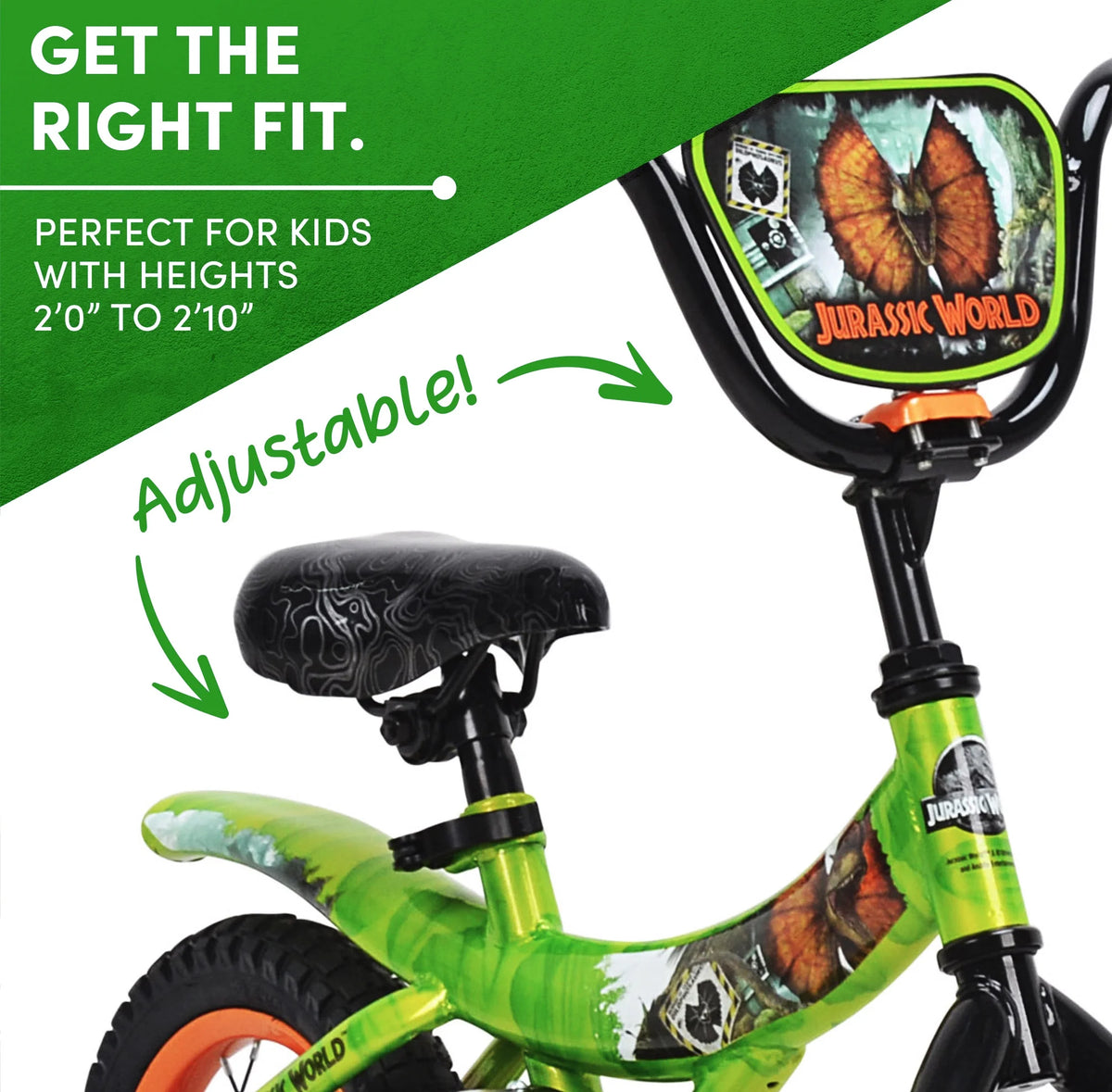 Green and Orange 12-inch Boy's Bicycle with Training Wheel Z587