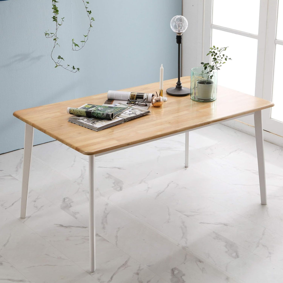 Dining Table Solid Rubber Wood B57191