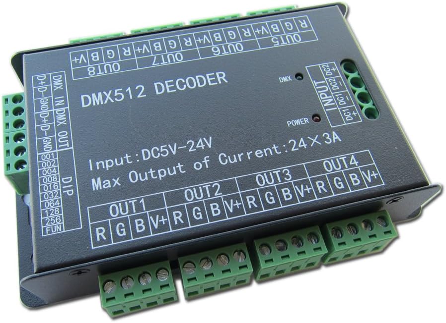 24 Channel DMX512 LED Decoder Dimmer DC 5V-24V V153