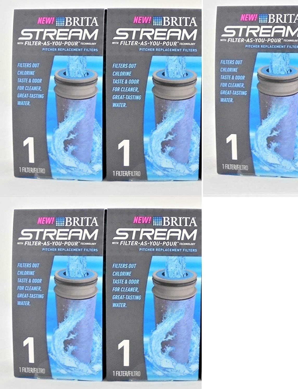 Carbon Blue Gray Replacement Filters Pack of 5 N180473