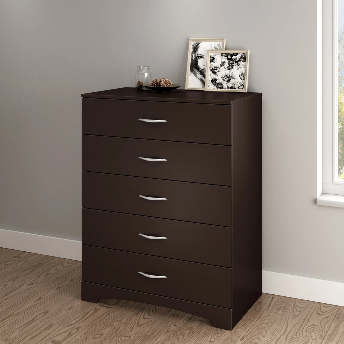 5 Drawer Dresser Pure Black E68371
