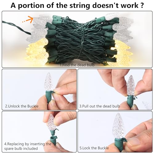 100 LED 33ft Cool White Mini String Lights A6801
