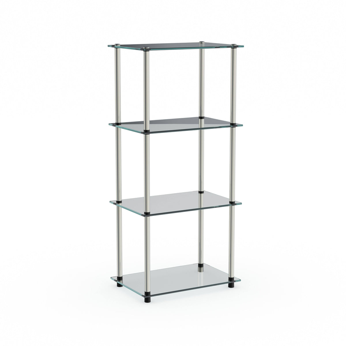 Glass 4-Tier Tower Shelf W98589