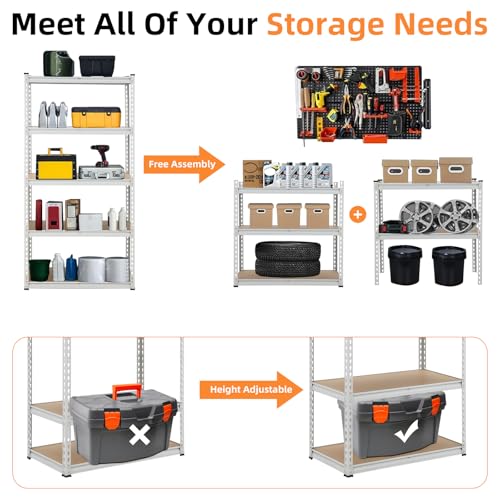 5-Tier Adjustable Heavy Duty Storage Shelves S87765