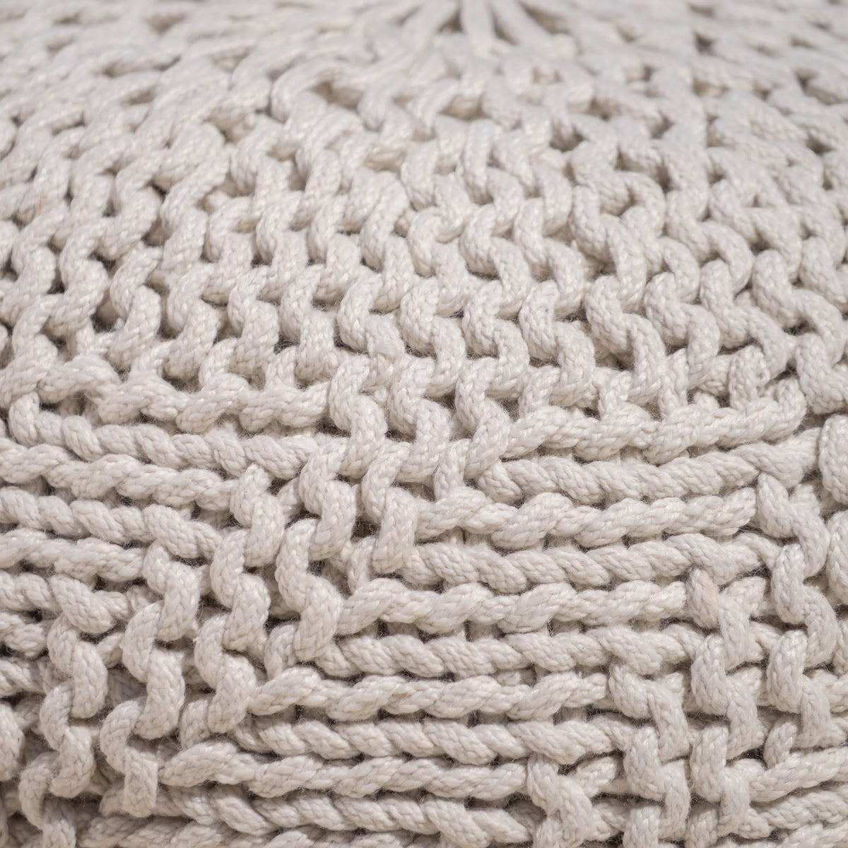 Ivory Outdoor Pouf X32925