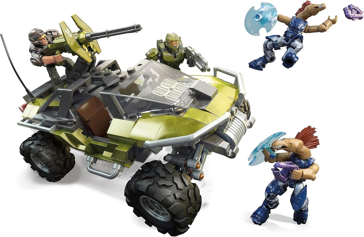 Mega Construx Halo Warthog Rally Vehicle Construction Set with Master Chief Figure P633