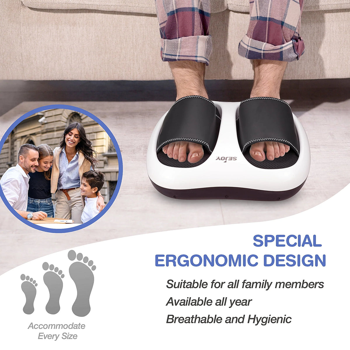 Shiatsu Foot Massager with Heat & Air Compression V899722